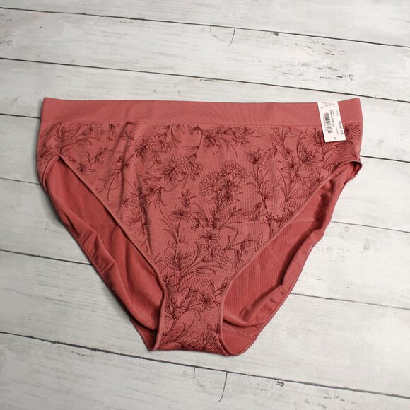 Ambrielle Women's High Cut Leg Brief Panties Plus Size 3X Floral - Picture 1 of 7